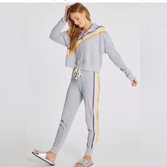 Wildfox Rainbow Stripe Matching SET!!! Size Xsmall - Picture 2 of 9
